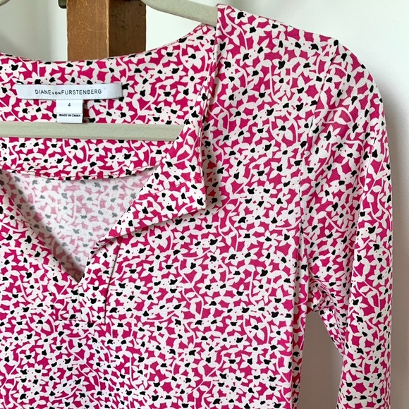 Diane Von Furstenberg Reina Dress in Sea Daisy Print - Picture 5 of 15